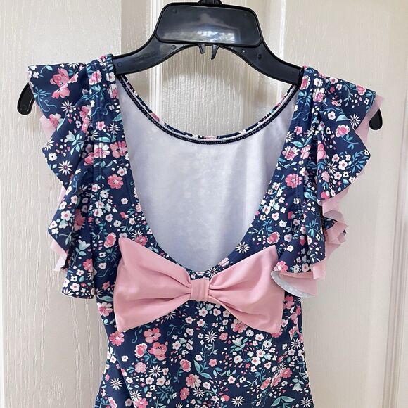 Rufflebutts Butterfly Sleeve One Piece Swimsuit Moonlit Meadow Girls Size 10 - Picture 11 of 14